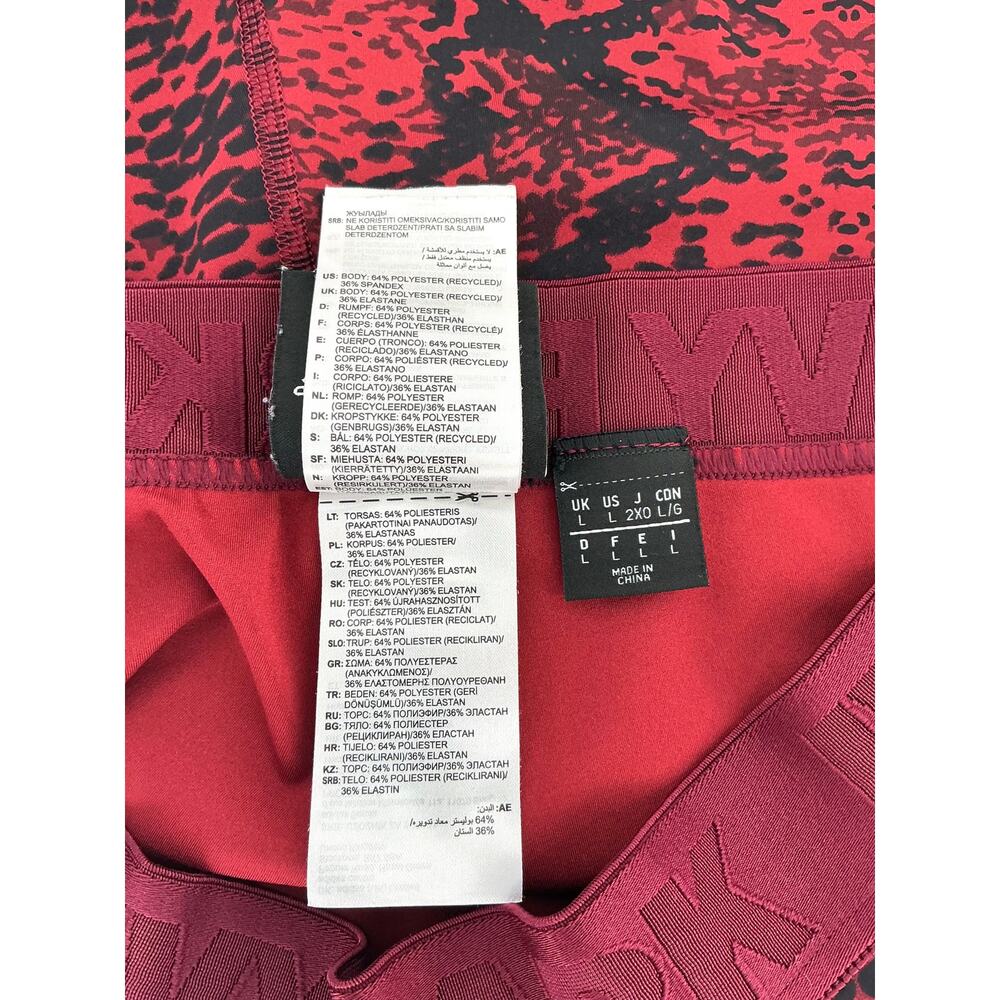 adidas x IVY PARK Leggings Women L Red Black Snakeskin High Rise 3 Stripe - Picture 8 of 8
